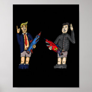 Poster Trump contre Kim Jong-un 2020 Quelle fusée est la