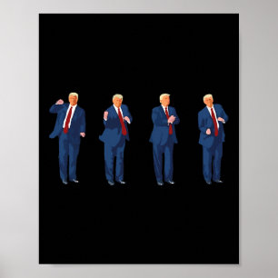 Poster Trump Dance 4 juillet Trump 2024