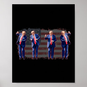 Poster Trump Dance Pro Trump 2024 Président Trump Mega 45