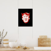 Poster Trump Diable Head - Anti-Trump - (Cuisine)