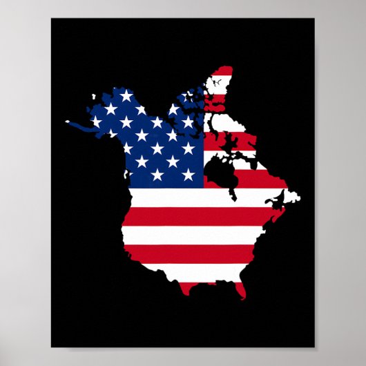 Poster Trump Dit Oh Canada Map America (Devant)