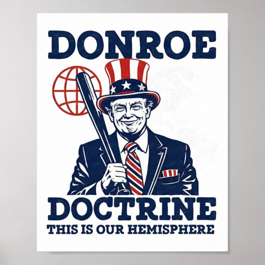 Poster Trump Doctrine Monroe C'est Notre Hémisphère (Devant)
