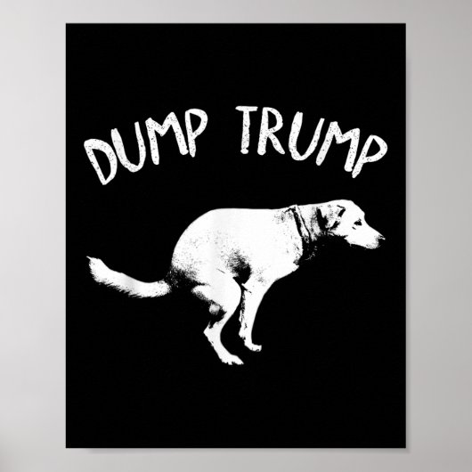 Poster Trump Dog Pooping Dump (Devant)
