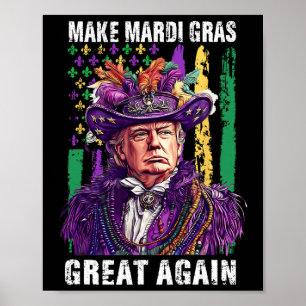Poster Trump Drapeau Américain Nouvelle-Orléans Faire Mar