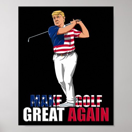 Poster Trump - Drôle cadeau Golf (Devant)