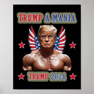 Poster Trump Drôle de lutte Trumpamanie Convention Républ