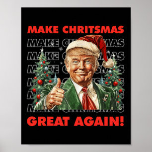 Poster Trump drôle Rendre Noël super à nouveau moche sueu