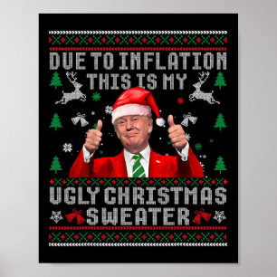 Poster Trump Dû À L'Inflation De Vilains Chandails De Noë