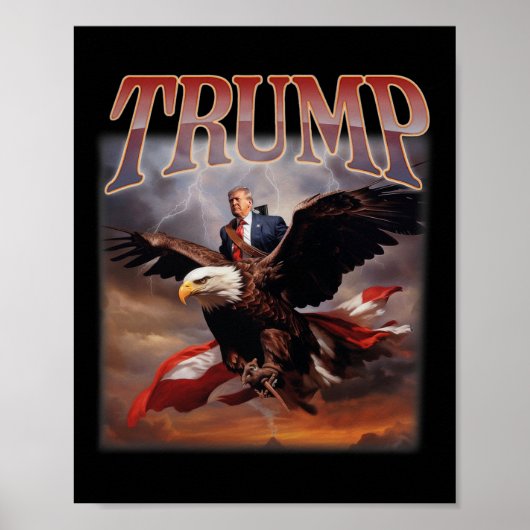 Poster Trump Eagle Président américain 2024 Reprendre l'A (Devant)