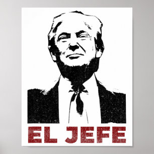 Poster Trump El Jefe Cinco De Mayo Hommes Vintages Enfant