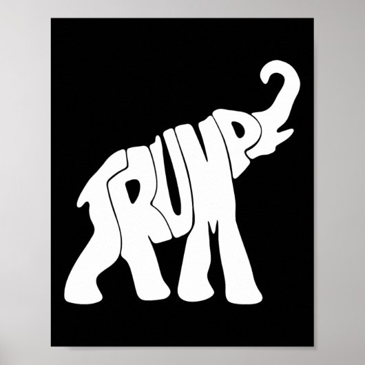 Poster Trump Eléphant Républicain Trump Supporter Préside (Devant)