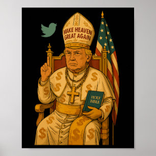 Poster Trump en pape de l'Église du Vatican Trump