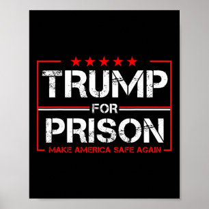 Poster Trump en prison 2025 Drôle Trump _1