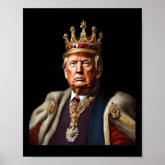 Poster Trump Est Le Roi Longtemps Vivant Le Roi Américain (Devant)