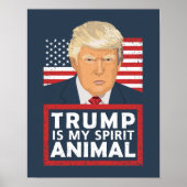 Poster Trump est mon esprit animal drôle (Devant)