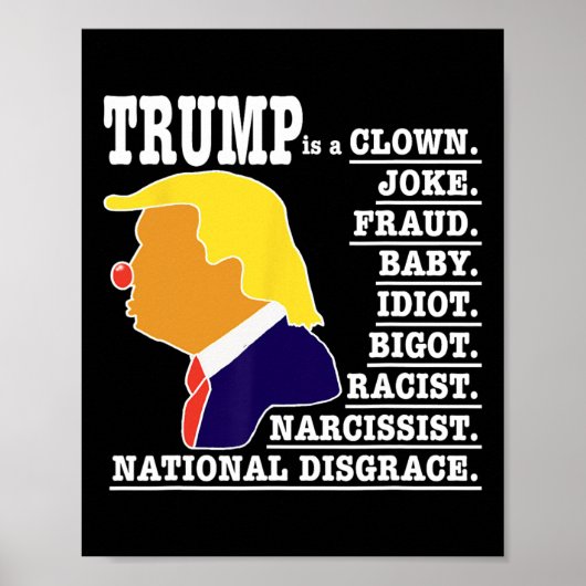 Poster Trump est un clown (Devant)