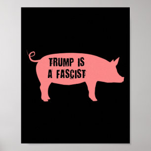 Poster Trump Est Un Icône De Cochon Intérieur Fasciste 