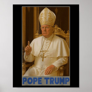 Poster Trump et l'Eglise du Vatican Le pape Trump