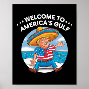 Poster Trump États-Unis d'Amérique bienvenue Trum, le pré