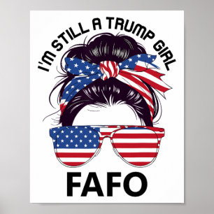 Poster Trump Fafo Drapeau Américain, Faites le Tour Décou