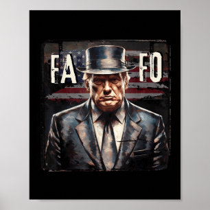 Poster Trump Fafo F Around Découvrez-Nous Flag Vintage _3