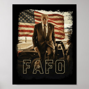 Poster Trump Fafo Vintage Président Trump 2026