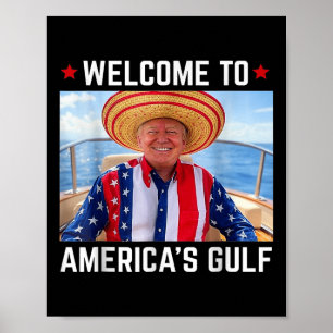 Poster Trump Fantaisie Golfe Des États-Unis Amérique Trum