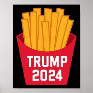 Poster Trump France Fries 2024 Trump 2024 Trump Fries 1