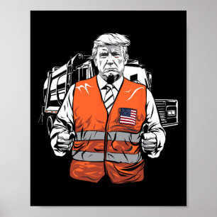 Poster Trump Garbage Truck Vest