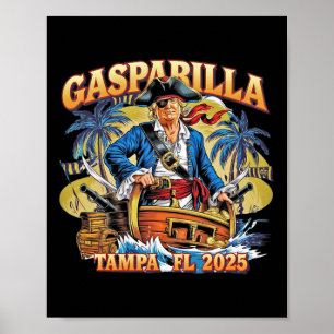 Poster Trump Gasparilla Tampa Fl 2025 Festival des pirate