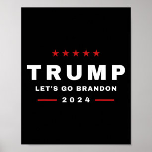 Poster Trump Go Brandon 4 juillet Maga Tee 2024