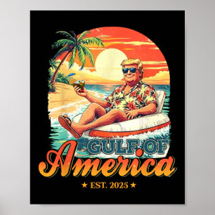 Poster Trump Golfe des États-Unis Amérique 2025 Trump Mer