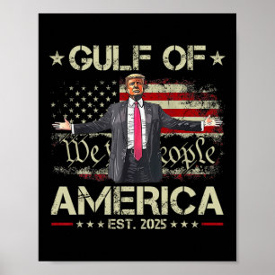Poster Trump Golfe Des États-Unis Amérique Est 2025 Etats