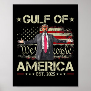 Poster Trump Golfe Des États-Unis Amérique Est 2025 Etats