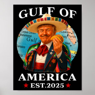 Poster Trump Golfe Des États-Unis Est 2025 Mexique Trump 