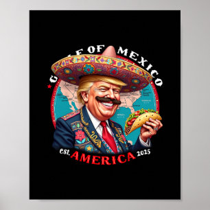 Poster Trump golfe du Mexique Est Amérique 2025