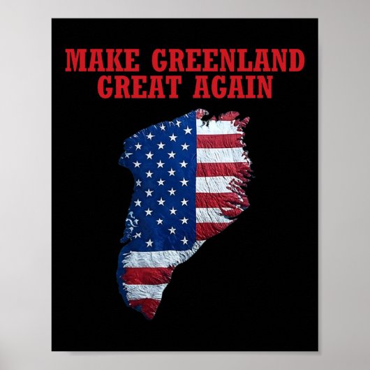 Poster Trump Groenland États-Unis Drapeau Rendre le Groen (Devant)