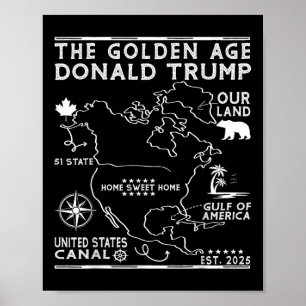 Poster Trump Groenland Panama Canal Canada Mexique G