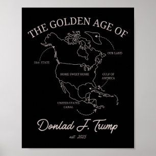 Poster Trump Groenland Panama Canal Canada Mexique G