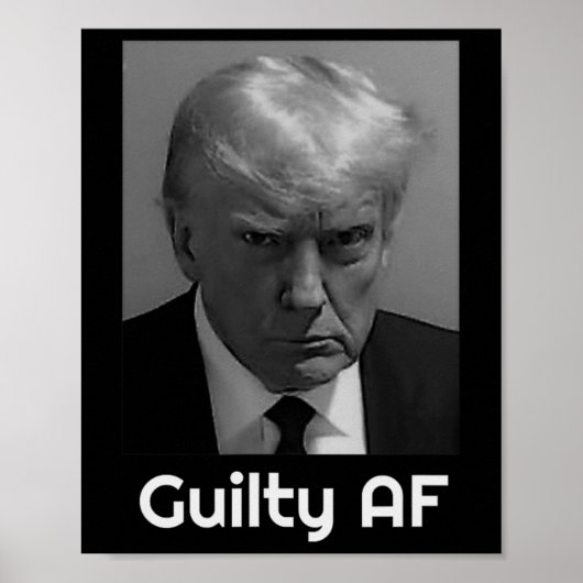 Poster Trump Guilty Af  (Devant)