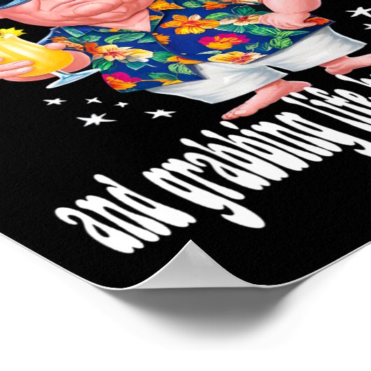 Poster Trump I Love Pina Coladas Funny Beach Party (Coin)