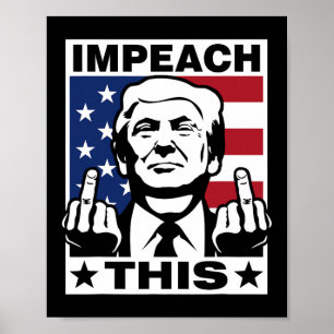 Poster Trump Impeach Ça Usa Doigts Drôle