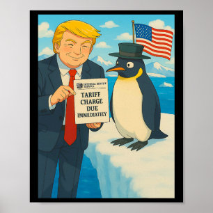 Poster Trump impose un tarif sur la politique de l'anime