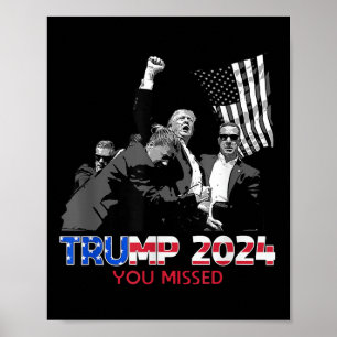 Poster Trump Ination Bloody Ear Butler Trump Xou Manqué