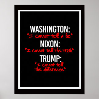 Poster TRUMP - Je ne peux pas dire la différence dans la