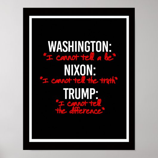 Poster TRUMP - Je ne peux pas dire la différence dans la  (Devant)