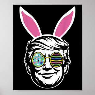Poster Trump Joyeux Chasse aux oeufs de lapin de Pâques P