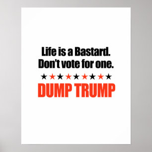 Poster Trump - La vie est un bâtard