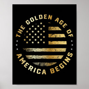 Poster Trump L'âge d'or de l'Amérique commence 2025 