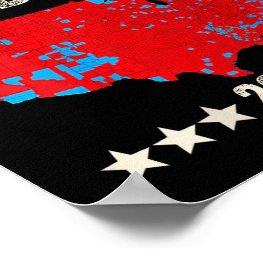 Poster Trump Landslide 2024 Carte électorale Trump Winner (Coin)